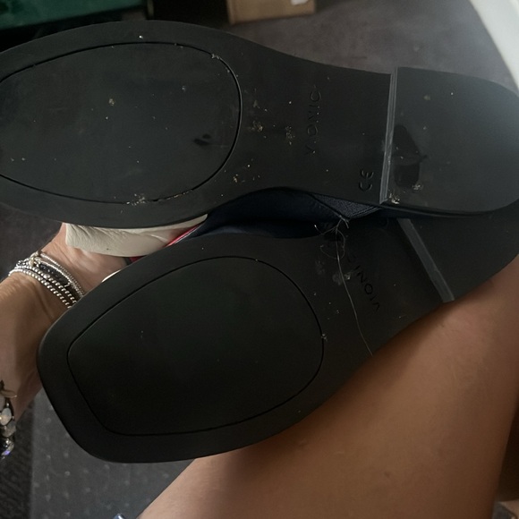 Vionic Miramar slide sandal sz 7m navy, and tan - Picture 4 of 4